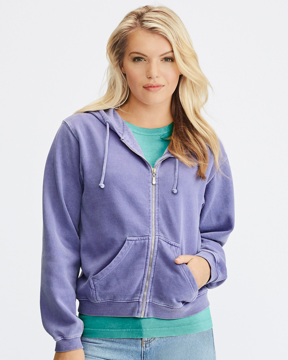 comfort colors zip hoodie