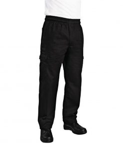 Chef Works Unisex Easyfit Teflon Coated Chefs Trousers Black S
