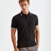 Mens classic fit tipped polo