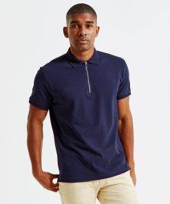 Mens zip polo