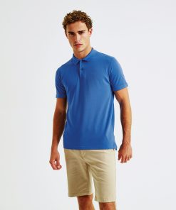 Mens coastal vintage wash polo