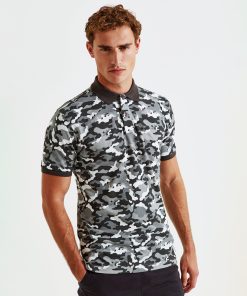 Mens camo piquï¿½ polo
