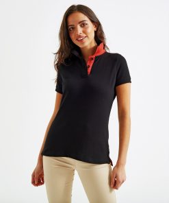 Womens contrast polo