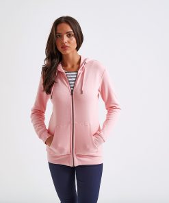 Womens zip-through organic hoodie
