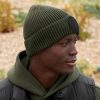 Circular fashion patch beanie