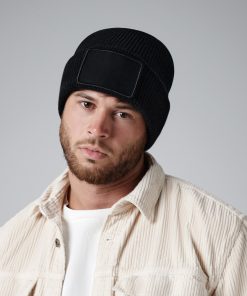 Removable patch Thinsulateï¿½ beanie