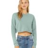 Womens cropped crew fleece