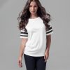 Womens mesh stripe tee