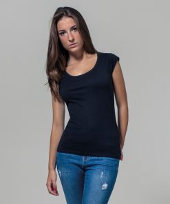 Womens back cut tee
