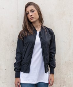 Womens nylon bomber jacket