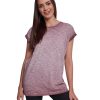 Womens spray dye extended shoulder tee