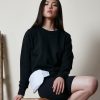 Womenï¿½s terry cropped crew