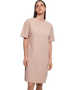 Womens organic oversizes slit tee dress
