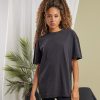 Womenï¿½s oversized acid wash tee