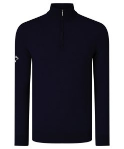 Ribbed ï¿½ zip Merino sweater