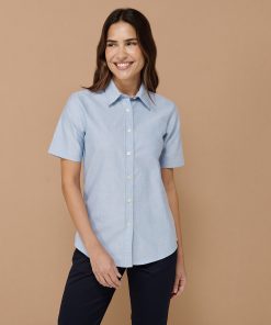 Womens short sleeve classic Oxford shirt