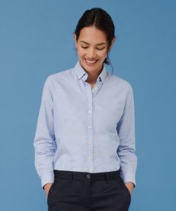 Womens 65/35 flat fronted chino trousers