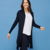 Womens longline open cardigan