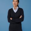 Womens 12 gauge v-neck jumper