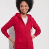 Womens authentic zipped hooded sweatshirt