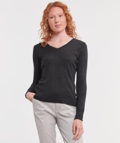 Womens v-neck knitted sweater