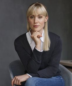 Womens v-neck knitted cardigan