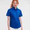 Womens short sleeve Oxford shirt
