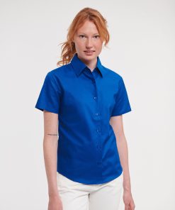 Womens short sleeve Oxford shirt