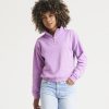 Womens cropped ï¿½-zip sweat
