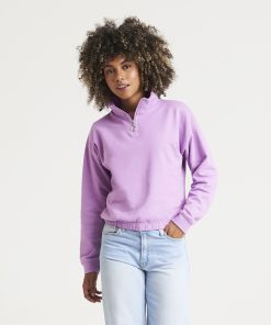 Womens cropped ï¿½-zip sweat