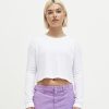 Womens long sleeve cropped T