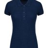 Ladiesï¿½ organic piquï¿½ short-sleeved polo shirt