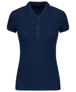 Ladiesï¿½ organic piquï¿½ short-sleeved polo shirt