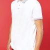 Two-tone piquï¿½ polo shirt