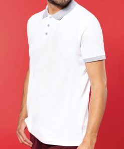 Two-tone piquï¿½ polo shirt
