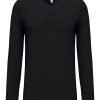 Mens long-sleeved V-neck T-shirt