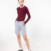 Ladies washed effect Bermuda shorts