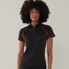 Womens piped performance polo