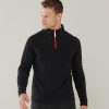 ï¿½ zip long sleeve fleece piped