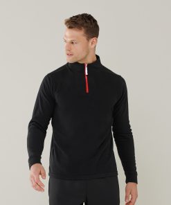 ï¿½ zip long sleeve fleece piped