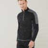 ï¿½ zip mid-layer with contrast panelling
