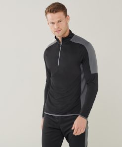 ï¿½ zip mid-layer with contrast panelling 