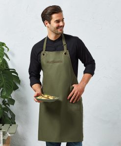 ï¿½Barleyï¿½ Contrast Stitch Bib Apron