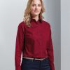 Womens poplin long sleeve blouse