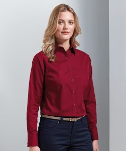 Womens poplin long sleeve blouse
