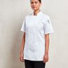 Womens short sleeve chefs jacket