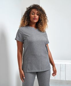 Viola linen look cut neck beauty tunic