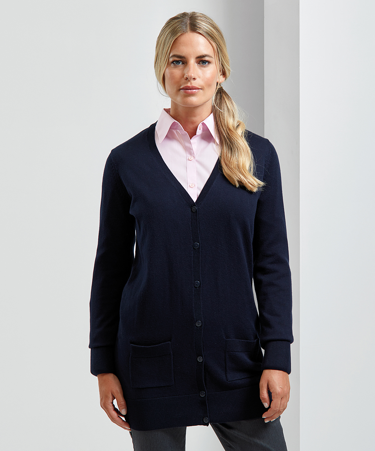 Womens longline knitted cardigan