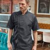 Chefs zip-close short sleeve jacket