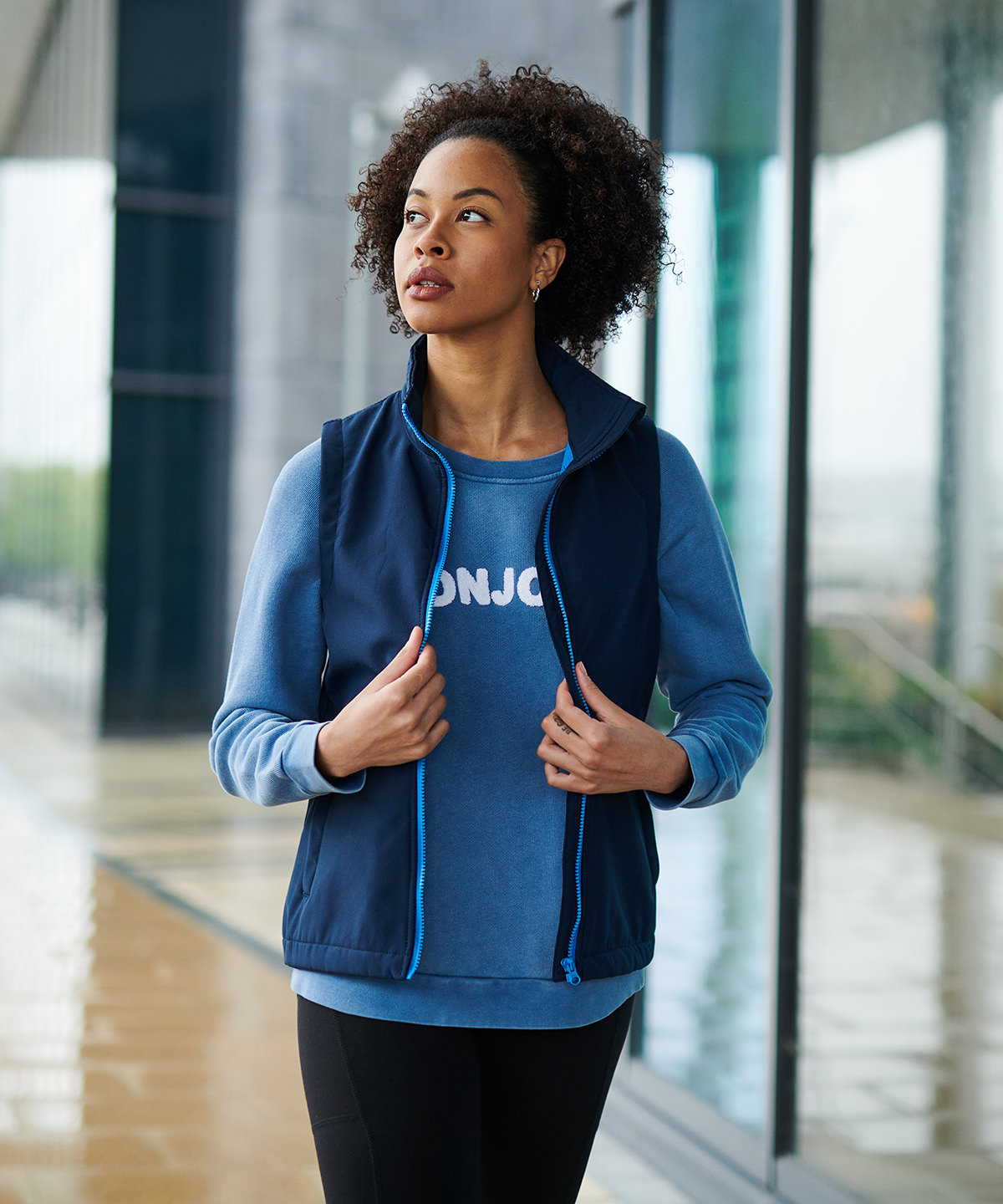 Womens Ablaze printable softshell bodywarmer